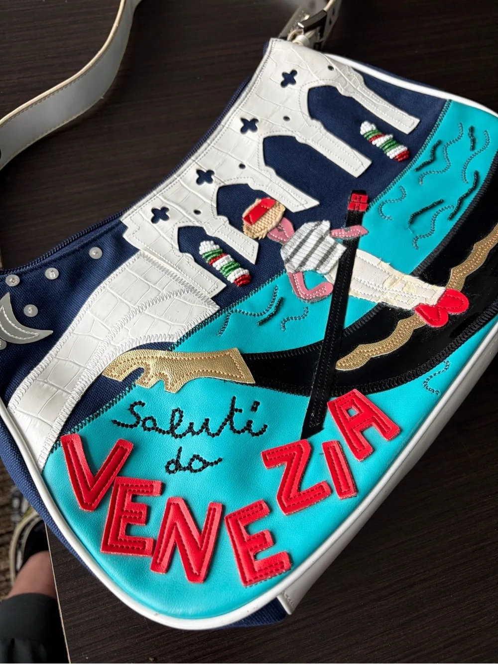 Braccialini Cartoline Venezia italian hobo handbag